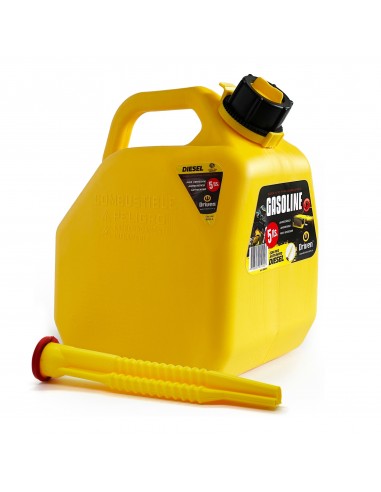 Bidón para combustible amarillo 5 litros Driven